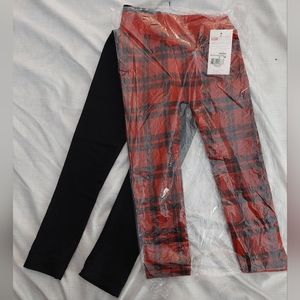 2 Brand New Pairs of Seamless, Fleece-lined Leggings size 3T-4T